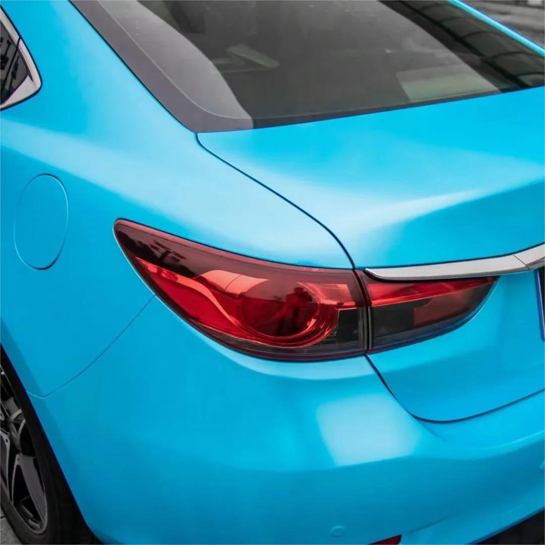 Matte Metallic Sky Blue Car Vinyl Wrap product image 7 - Veloro matte vinyl wrap