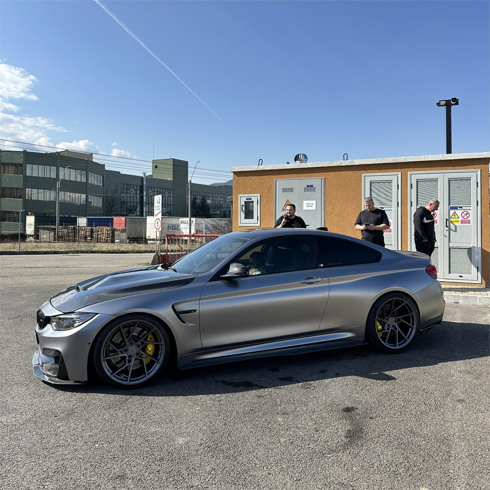Matte Metallic Titanium Grey Car Vinyl Wrap PET product image 7 - Veloro matte vinyl wrap