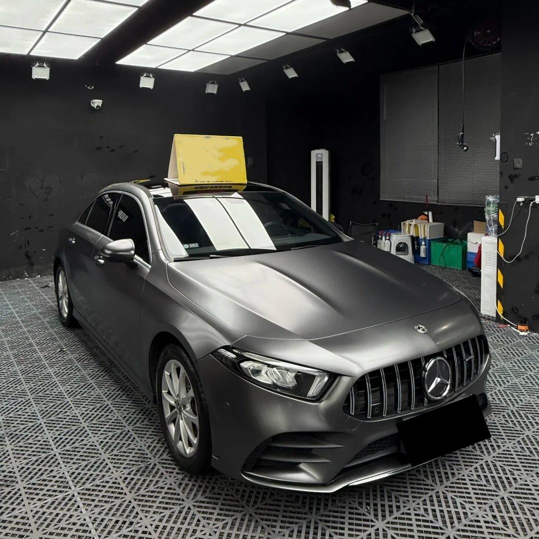 Matte Metallic Valcanic Grey Car Vinyl Wrap PET product image 2 - Veloro matte vinyl wrap