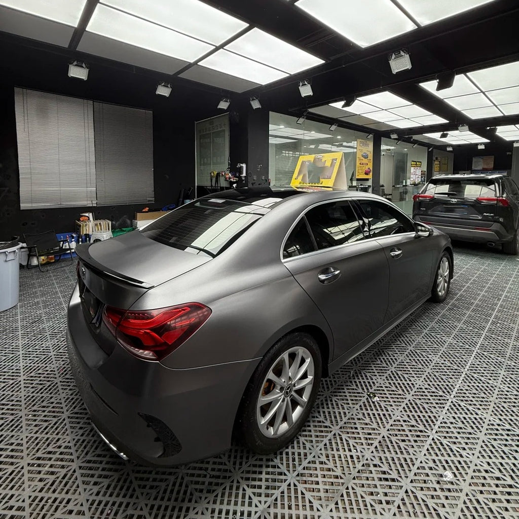 Matte Metallic Valcanic Grey Car Vinyl Wrap PET product image 3 - Veloro matte vinyl wrap