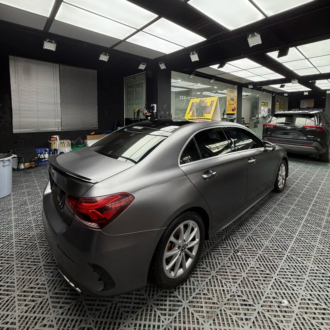 Matte Metallic Valcanic Grey Car Vinyl Wrap PET product image 3 - Veloro matte vinyl wrap