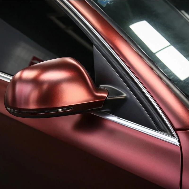 Matte Metallic Wine Red Car Vinyl Wrap product image 6 - Veloro matte vinyl wrap