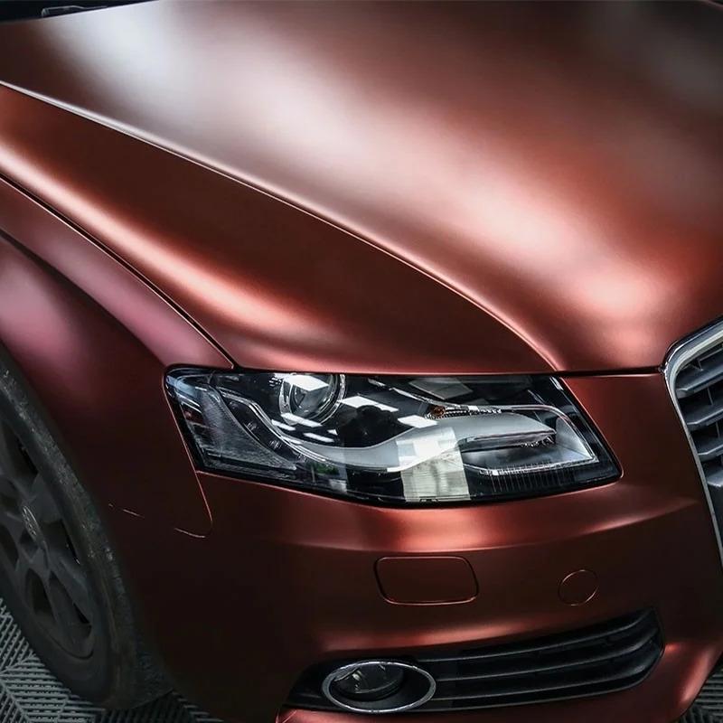 Matte Metallic Wine Red Car Vinyl Wrap product image 5 - Veloro matte vinyl wrap