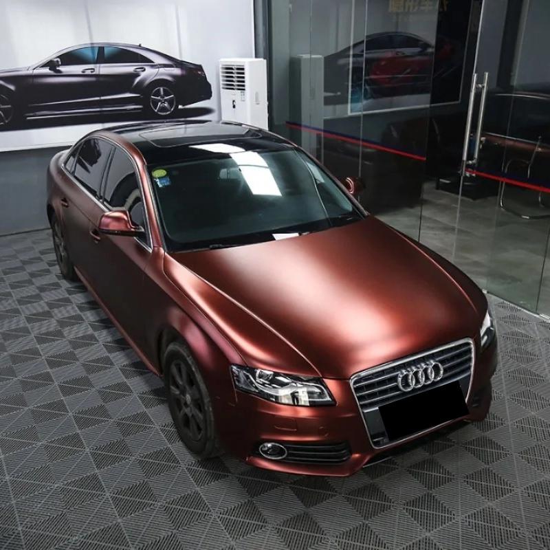 Matte Metallic Wine Red Car Vinyl Wrap product image 3 - Veloro matte vinyl wrap