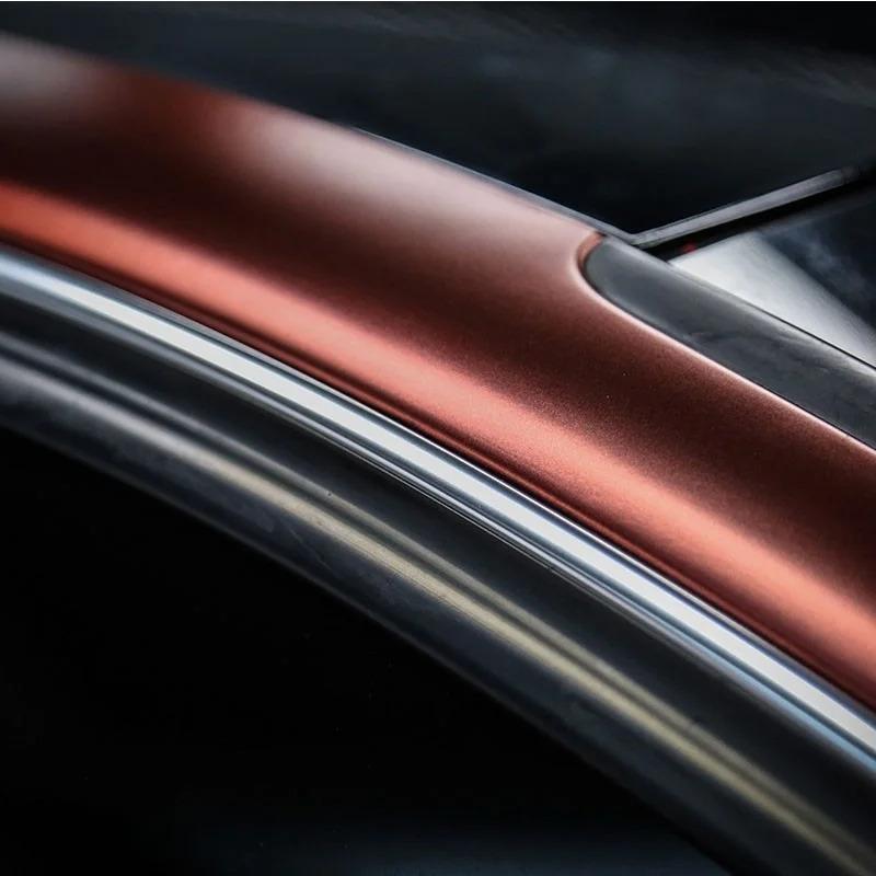 Matte Metallic Wine Red Car Vinyl Wrap product image 8 - Veloro matte vinyl wrap