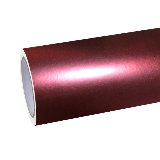 Matte Metallic Wine Red Car Vinyl Wrap