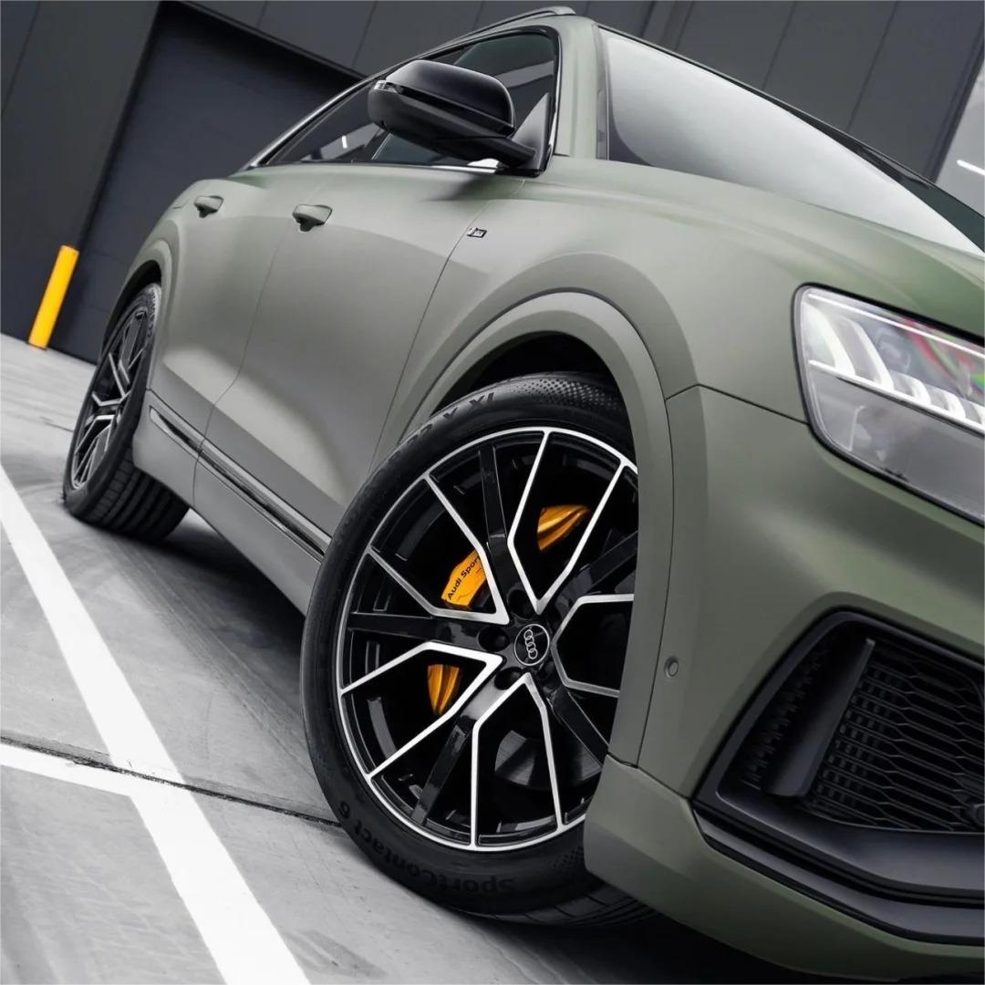 Matte Satin Ceramics Military Green Car Vinyl Wrap PET product image 7 - Veloro matte vinyl wrap