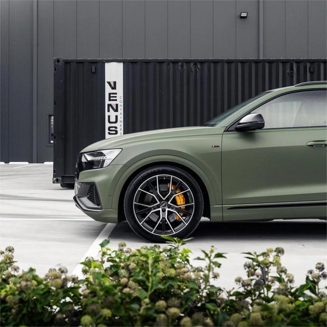 Matte Satin Ceramics Military Green Car Vinyl Wrap PET product image 4 - Veloro matte vinyl wrap