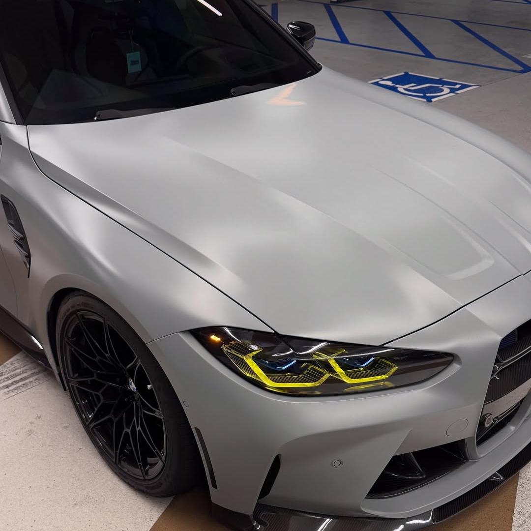 Matte Satin Ultimate Flat Nardo Grey Car Wrap PET product image 7 - Veloro matte vinyl wrap