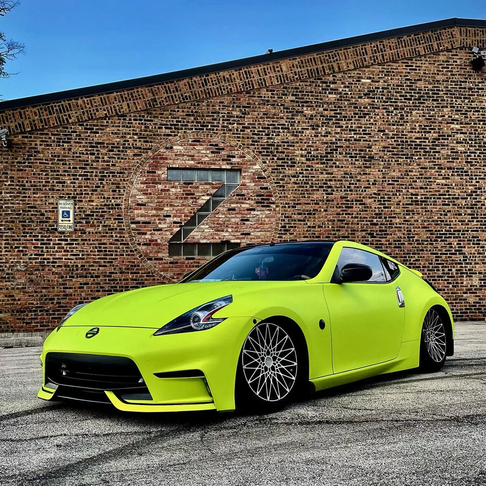 Matte Ultimate Flat Fluorescent Yellow Car Vinyl Wrap PET product image 9 - Veloro matte vinyl wrap