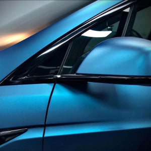Matte Metallic Night Blue Car Vinyl Wrap product image 4 - Veloro matte vinyl wrap