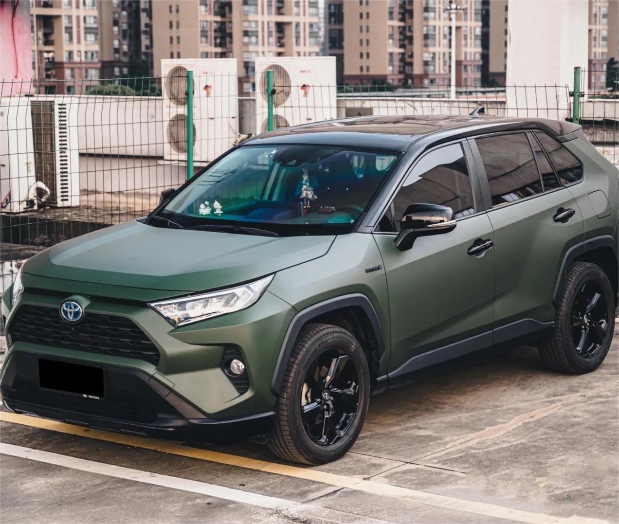 Matte Satin Ceramics Military Green Car Vinyl Wrap PET product image 10 - Veloro matte vinyl wrap