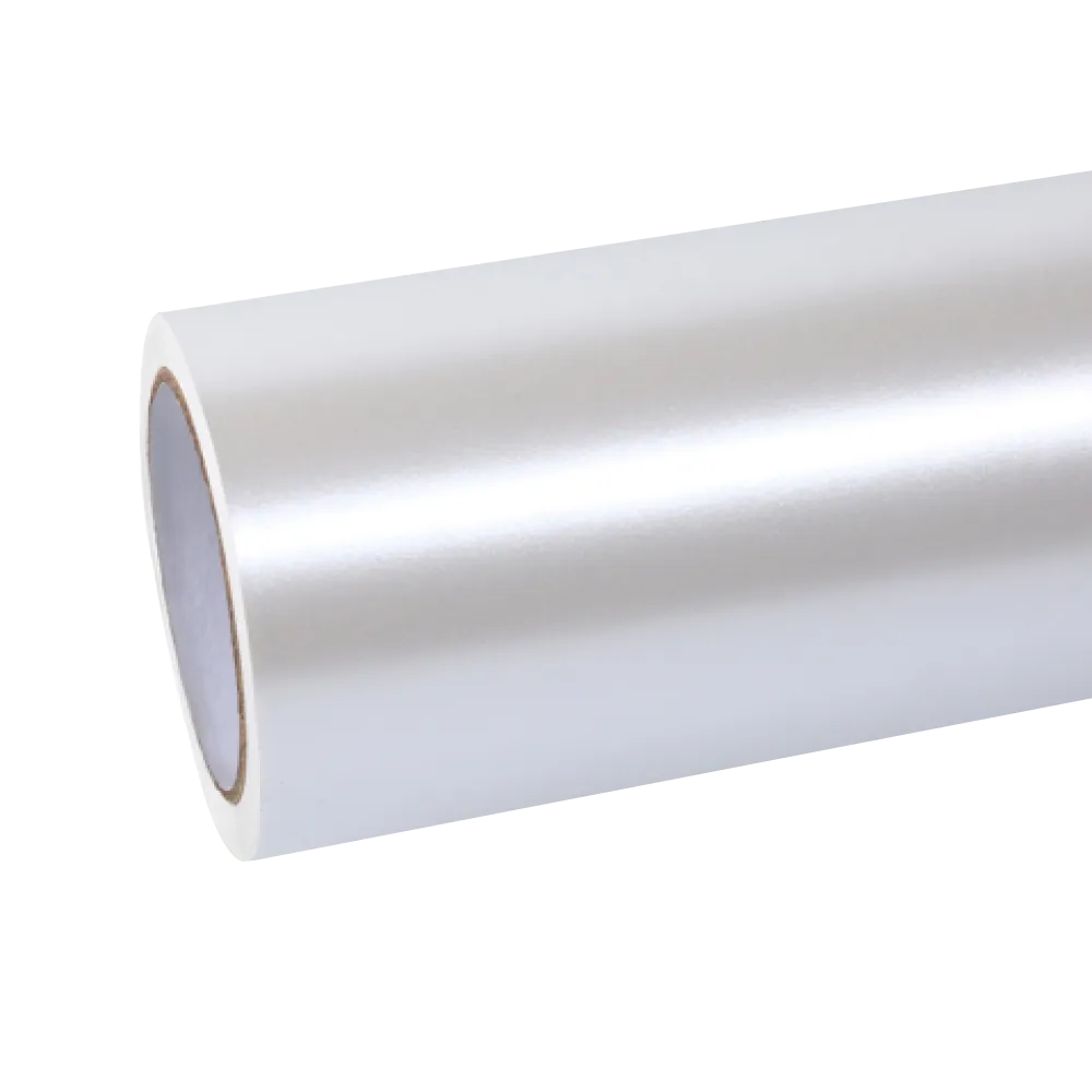 Matte Metallic Pearl White Car Vinyl Wrap PET
