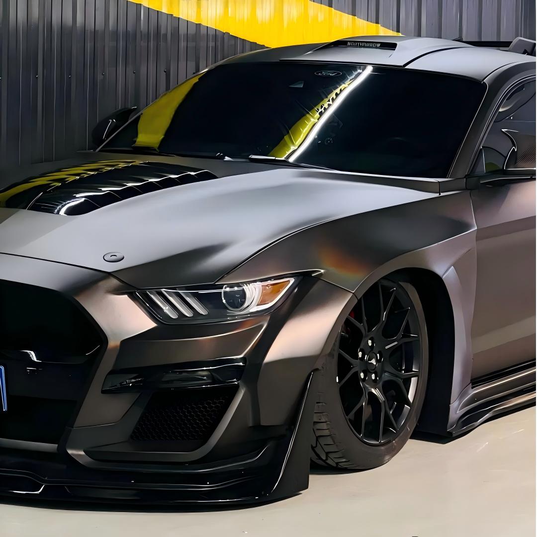 Matte Rainbow Holographic Chrome Tungsten Car Vinyl Wrap PET product image 4 - Veloro chrome vinyl wrap