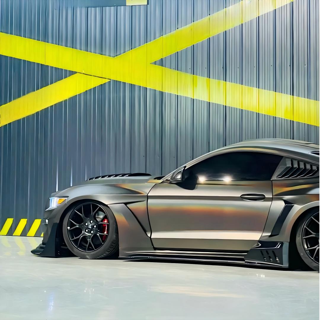 Matte Rainbow Holographic Chrome Tungsten Car Vinyl Wrap PET product image 5 - Veloro chrome vinyl wrap