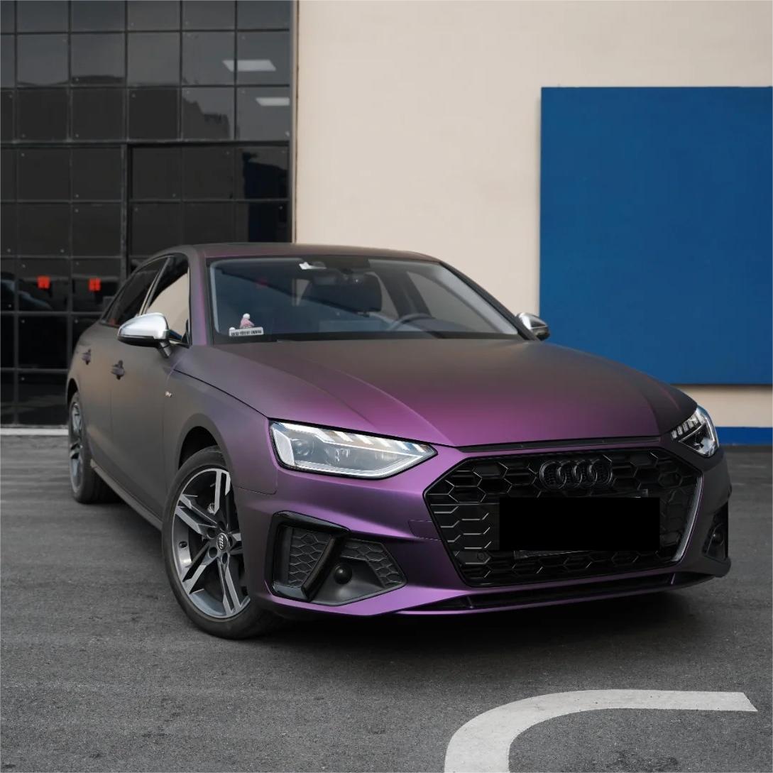 Matte Magic Purple Russian Violet Purple Car Vinyl Wrap PET product image 7 - Veloro matte vinyl wrap