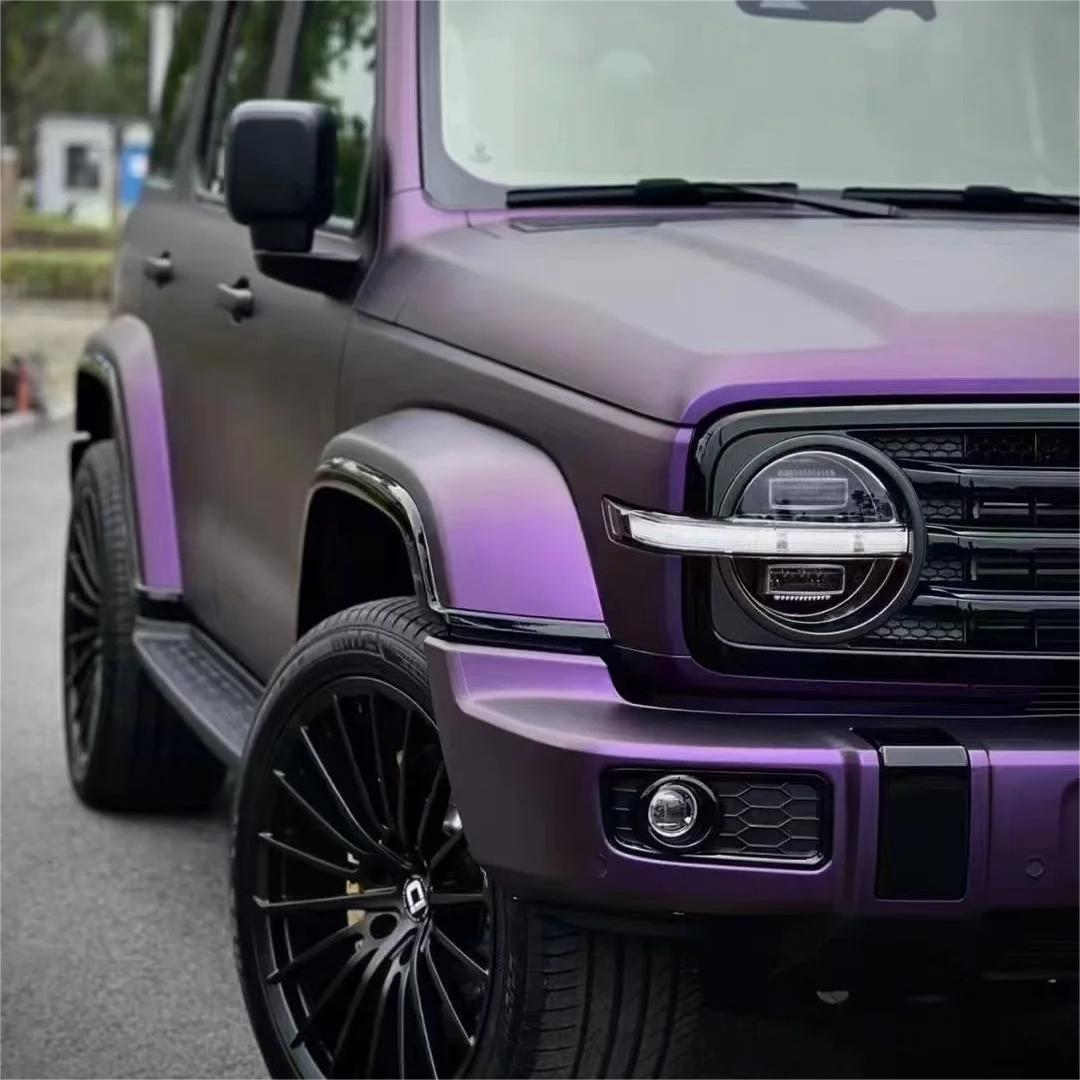 Matte Magic Purple Russian Violet Purple Car Vinyl Wrap PET product image 5 - Veloro matte vinyl wrap