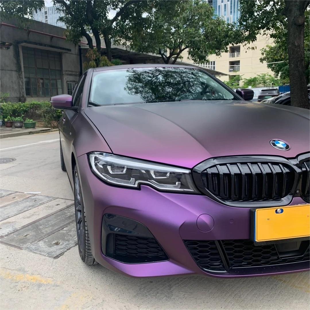 Matte Magic Purple Russian Violet Purple Car Vinyl Wrap PET product image 8 - Veloro matte vinyl wrap