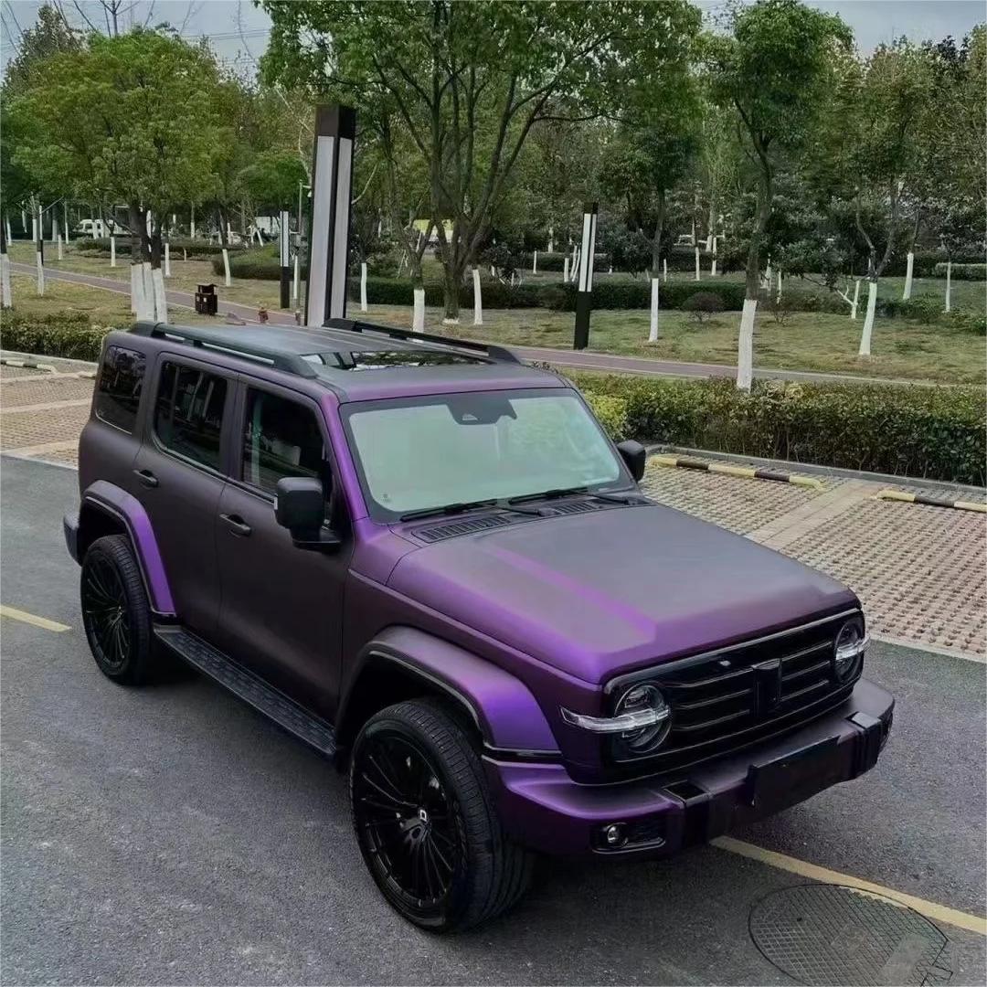 Matte Magic Purple Russian Violet Purple Car Vinyl Wrap PET product image 4 - Veloro matte vinyl wrap
