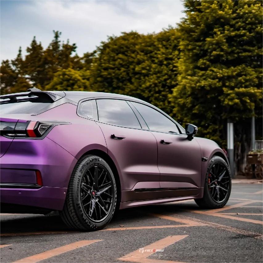Matte Magic Purple Russian Violet Purple Car Vinyl Wrap PET product image 9 - Veloro matte vinyl wrap