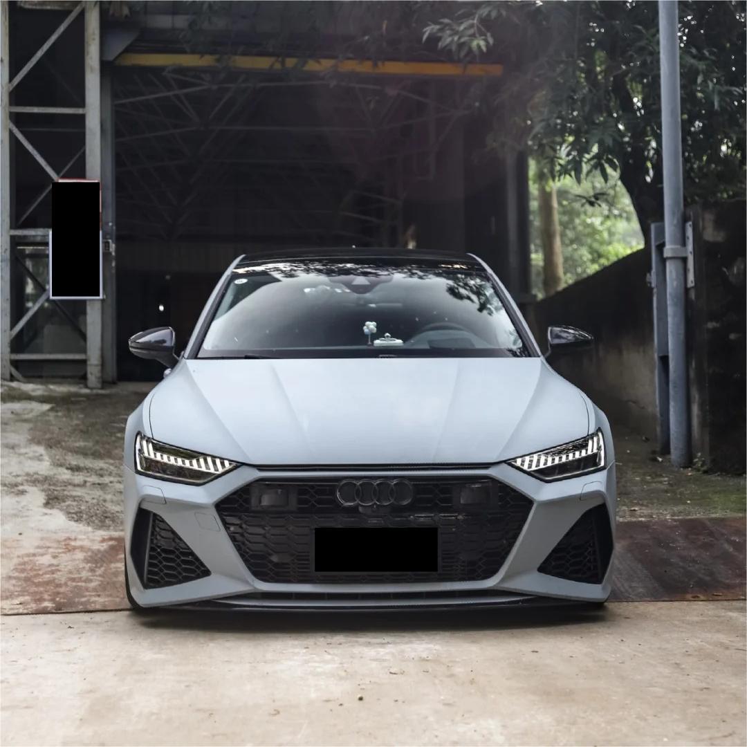 Matte Ultimate Flat Battleship Grey Car Vinyl Wrap PET product image 2 - Veloro matte vinyl wrap