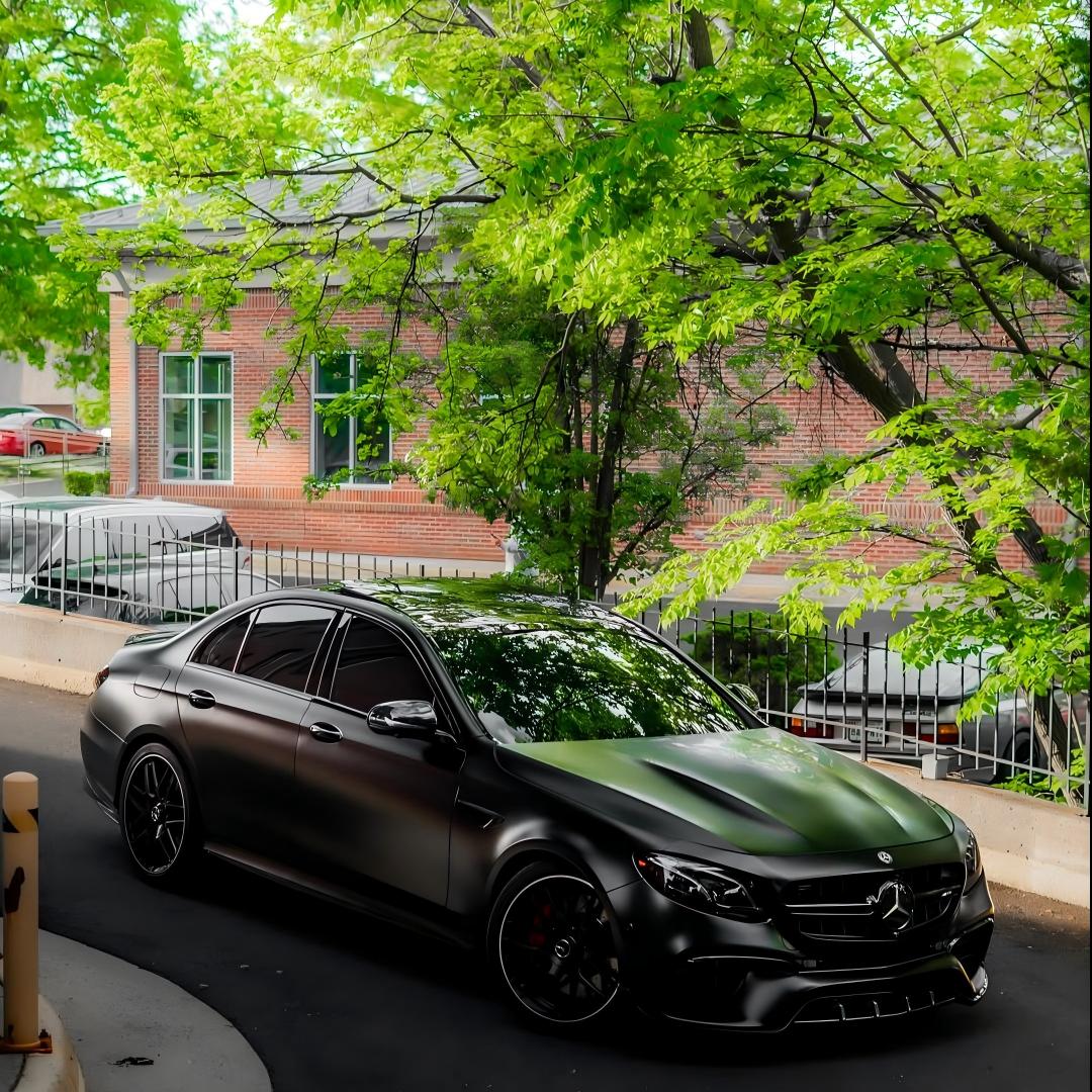 Matte Satin Black Ceramic Black Car Vinyl Wrap BMW PET product image 8 - Veloro matte vinyl wrap