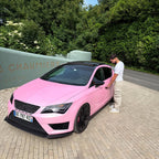 Matte Satin Bubblegum Pink Car Vinyl Wrap product image 9 - Veloro matte vinyl wrap
