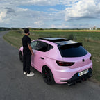 Matte Satin Bubblegum Pink Car Vinyl Wrap product image 2 - Veloro matte vinyl wrap