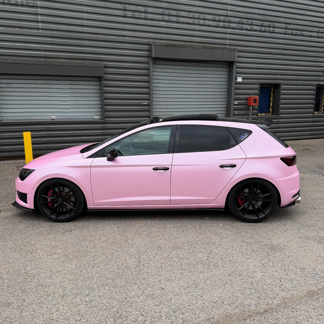 Matte Satin Bubblegum Pink Car Vinyl Wrap product image 12 - Veloro matte vinyl wrap