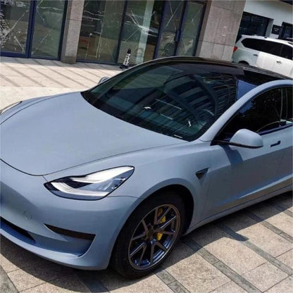 Matte Satin Cement Grey Car Vinyl Wrap product image 4 - Veloro matte vinyl wrap