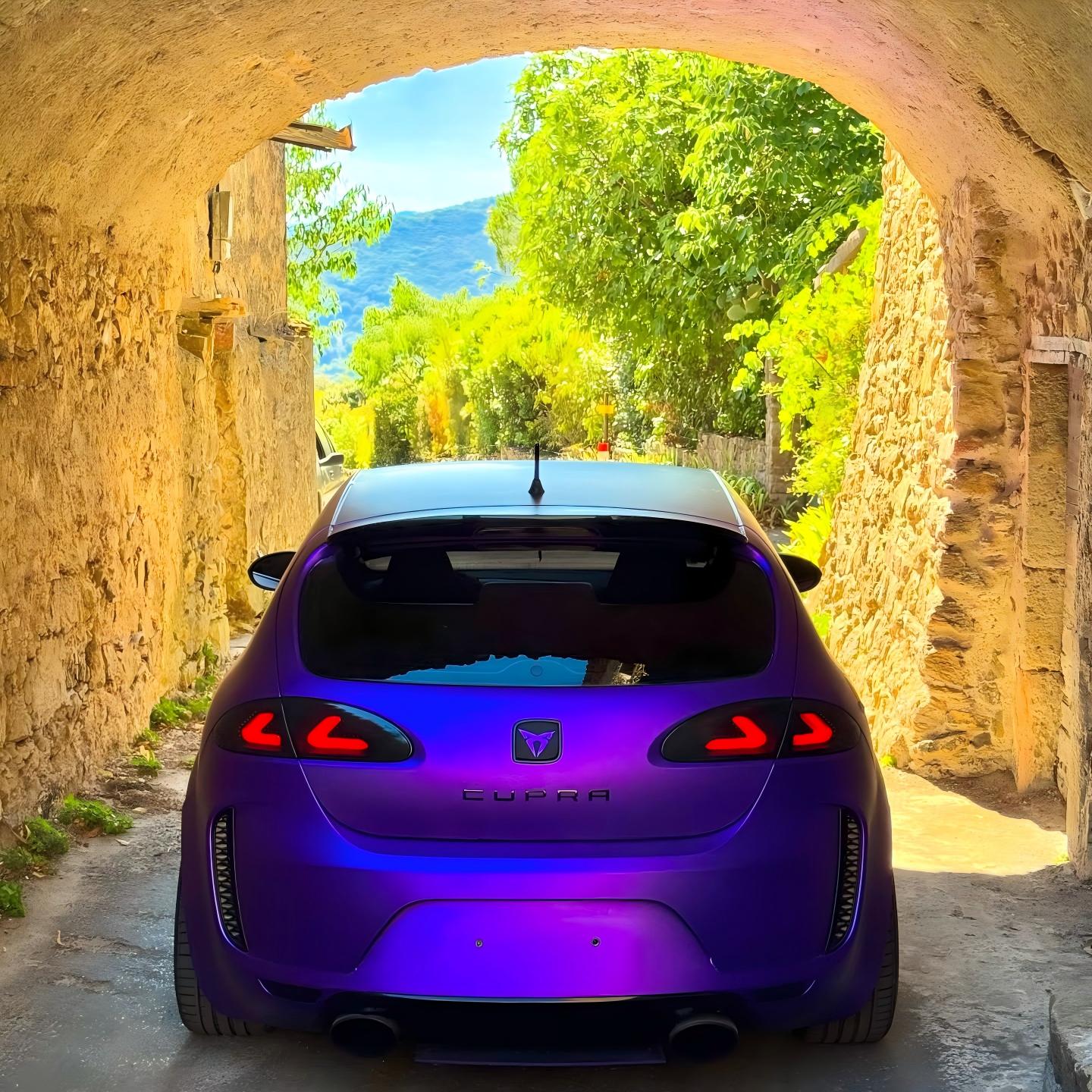 Matte Satin Chrome Purple Car Vinyl Wrap PET product image 5 - Veloro chrome vinyl wrap