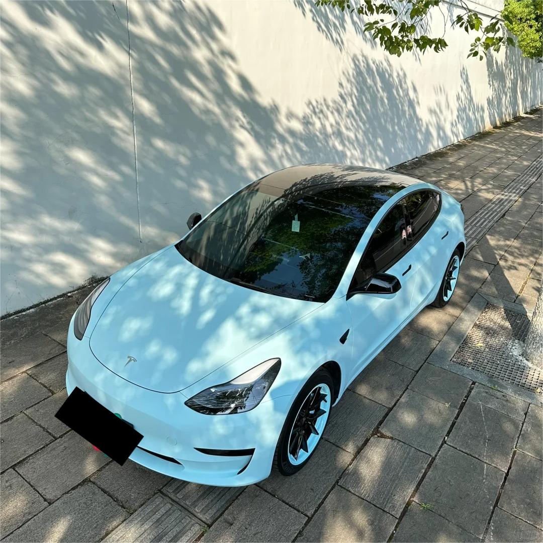 Matte Satin Glacier Blue Car Vinyl Wrap product image 5 - Veloro matte vinyl wrap