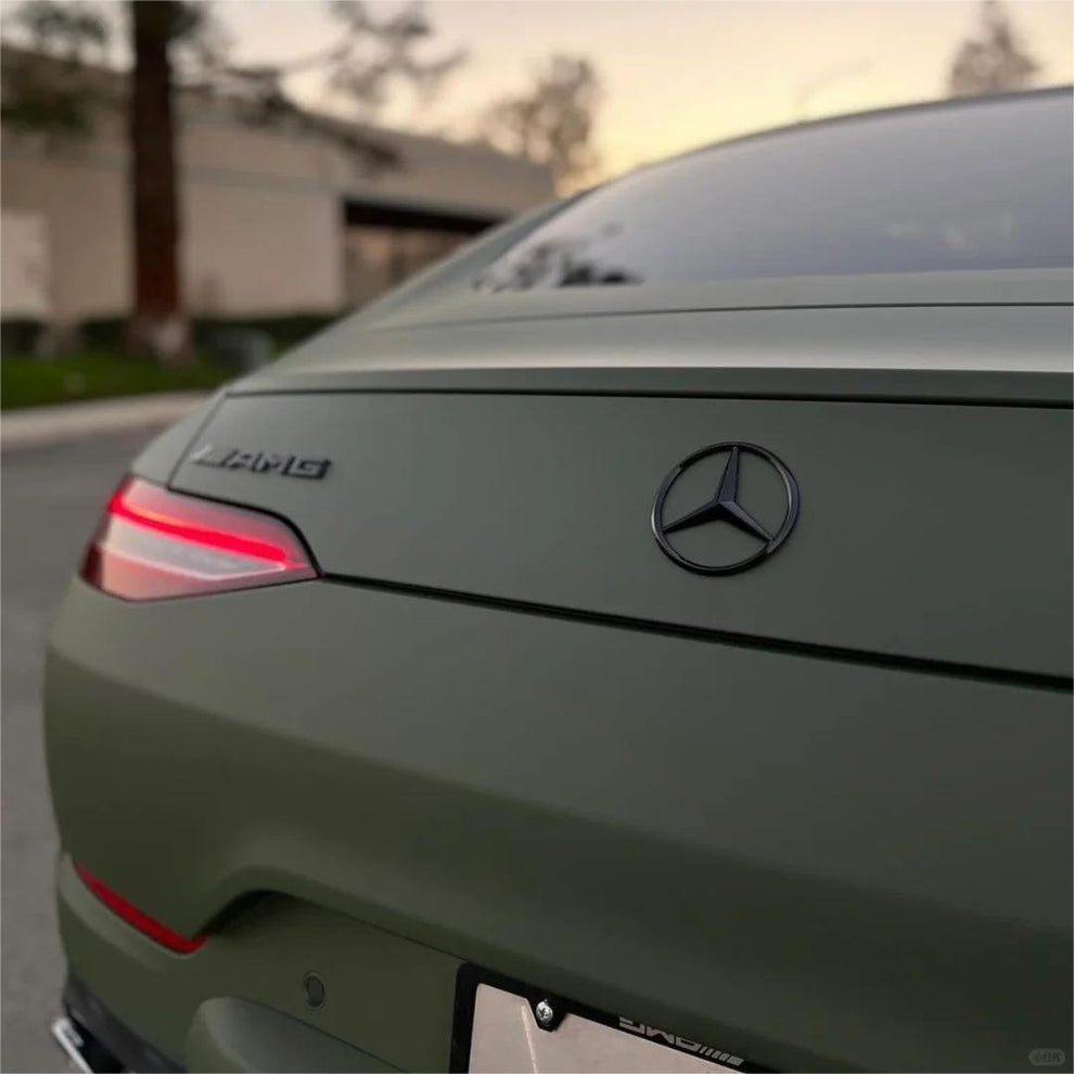 Matte Satin Khaki Dark Green Car Vinyl Wrap | Ultimate Flat Khaki Green Car Wrap PET product image 5 - Veloro matte