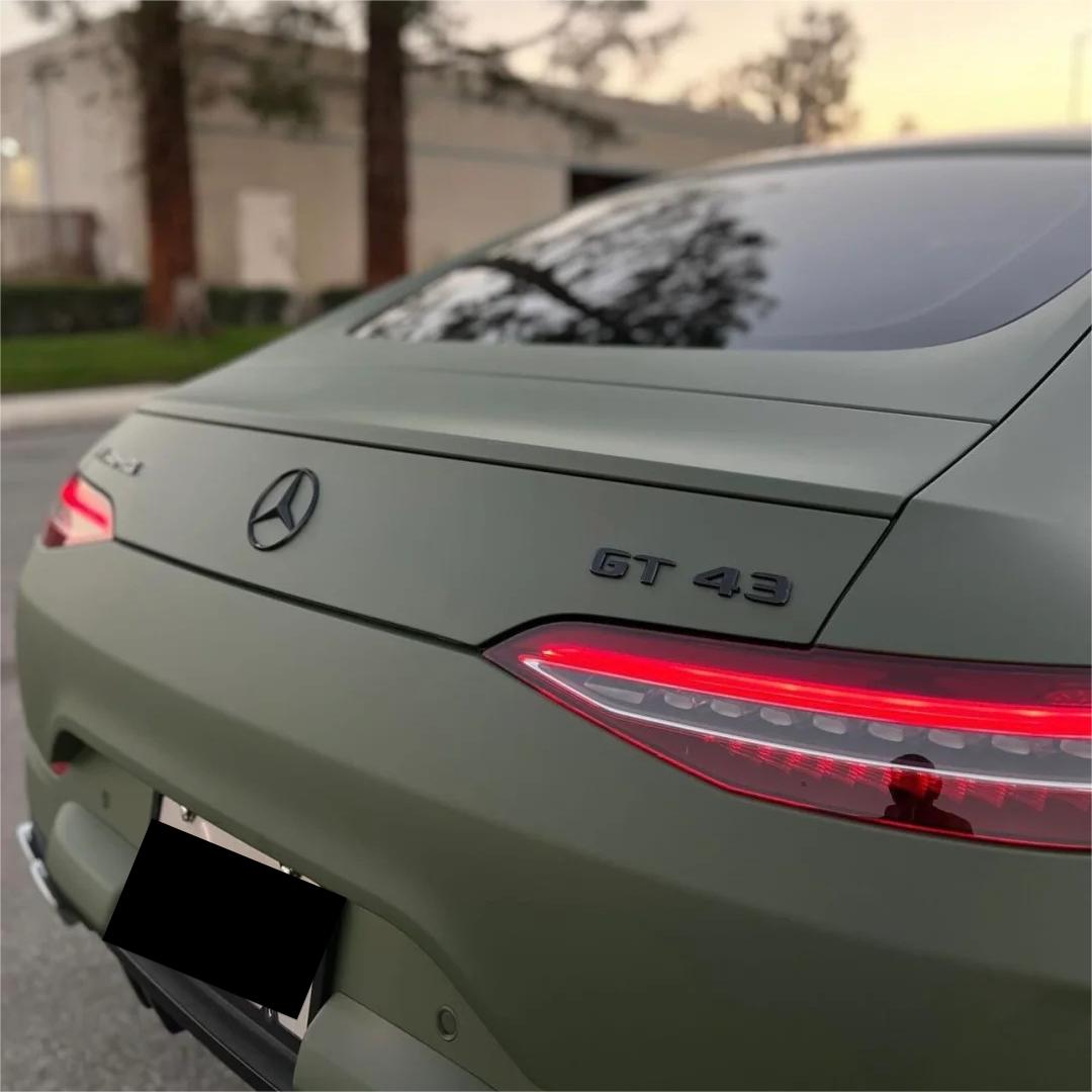 Matte Satin Khaki Dark Green Car Vinyl Wrap | Ultimate Flat Khaki Green Car Wrap PET product image 8 - Veloro matte