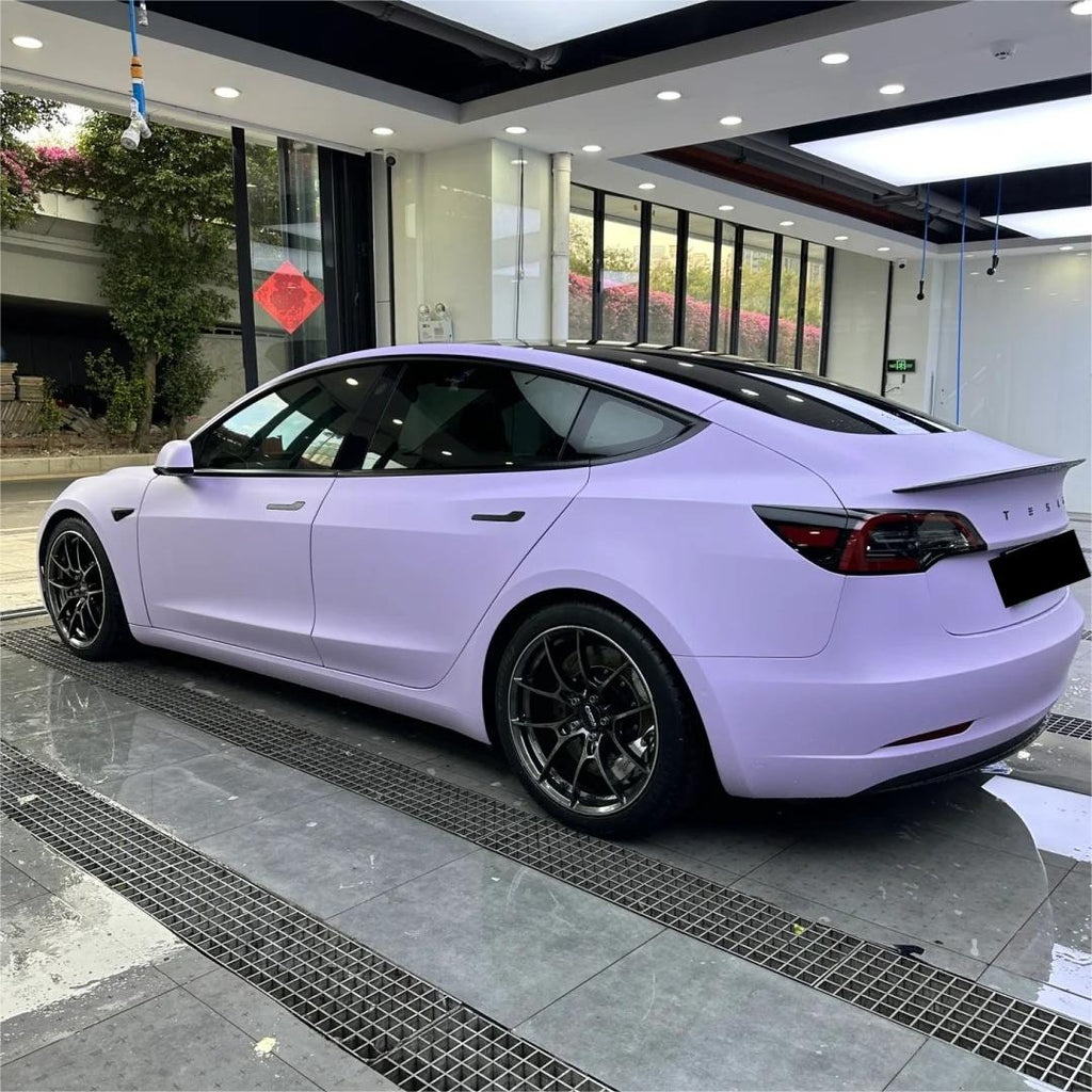 Matte Satin Lavender Purple Car Vinyl Wrap PET product image 2 - Veloro matte vinyl wrap