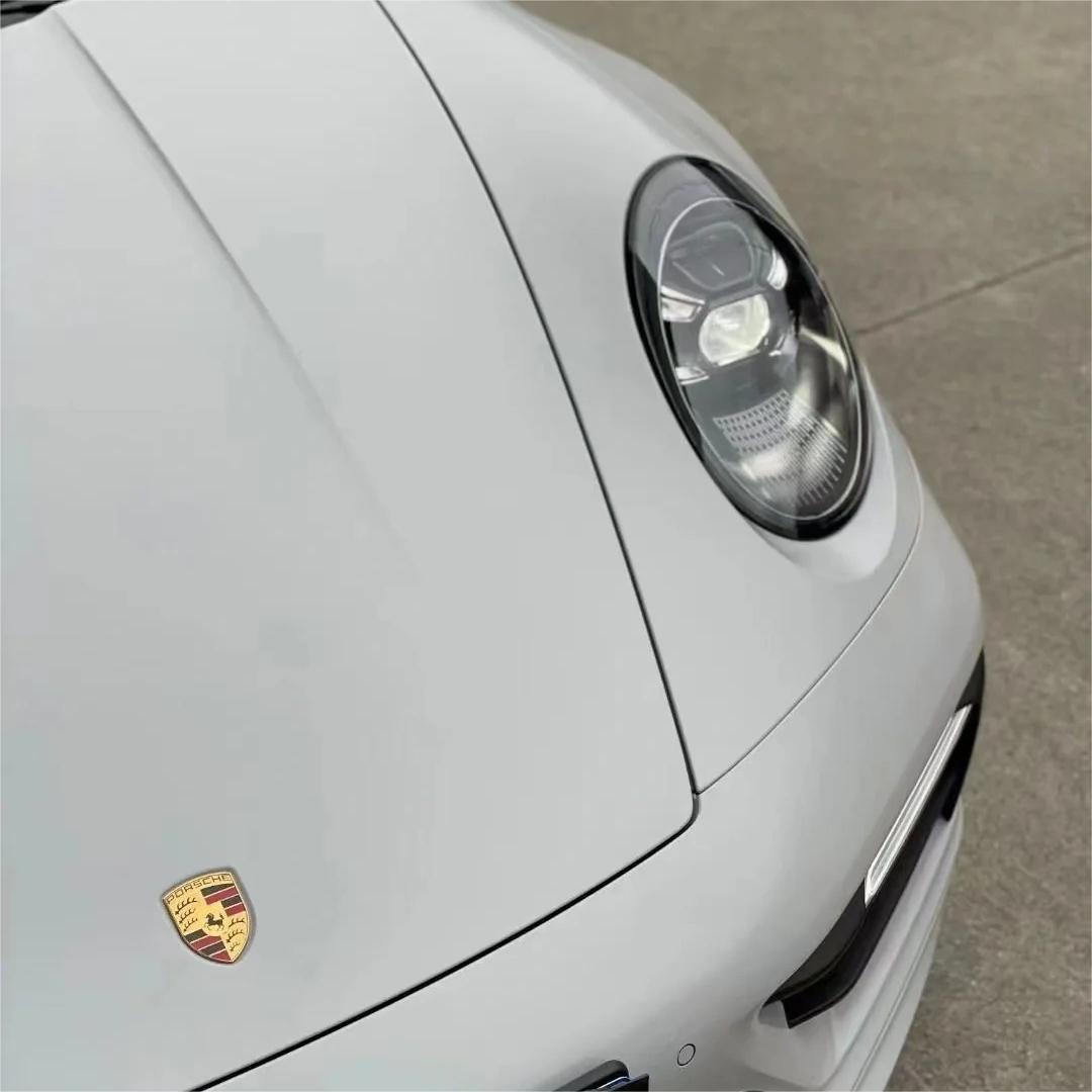 Matte Satin Light Grey Car Vinyl Wrap product image 6 - Veloro matte vinyl wrap