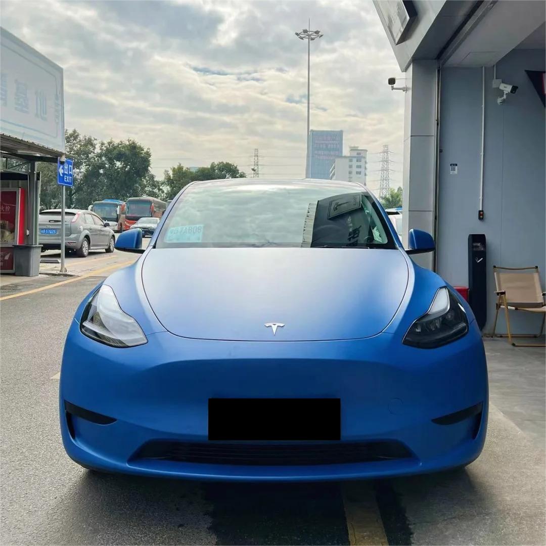 Matte Satin Navy Blue Car Vinyl Wrap product image 7 - Veloro matte vinyl wrap