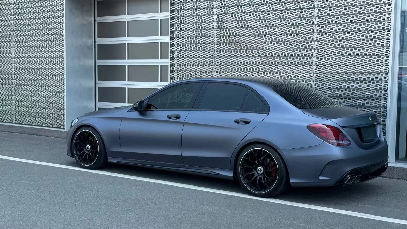 Matte Satin Racing Blue Car Vinyl Wrap PET product image 5 - Veloro matte vinyl wrap