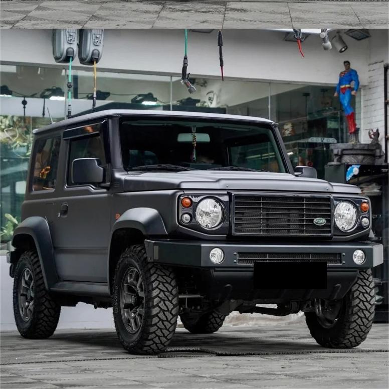 Matte Satin Rock Grey Car Vinyl Wrap product image 3 - Veloro matte vinyl wrap