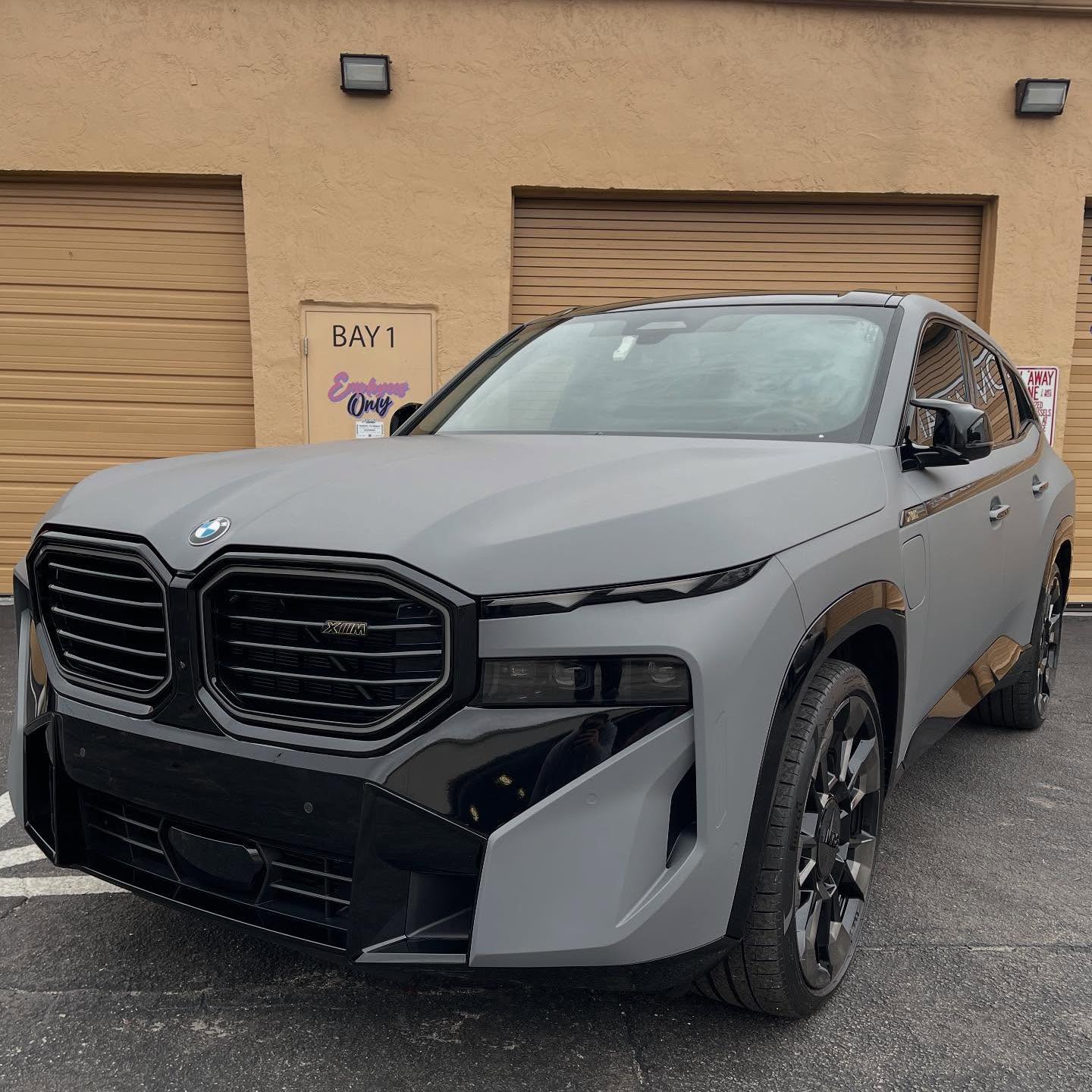 Matte Satin Ultimate Flat Nardo Grey Car Wrap PET product image 2 - Veloro matte vinyl wrap