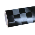 Matte Square Black Carbon Fiber Car Vinyl Wrap PET
