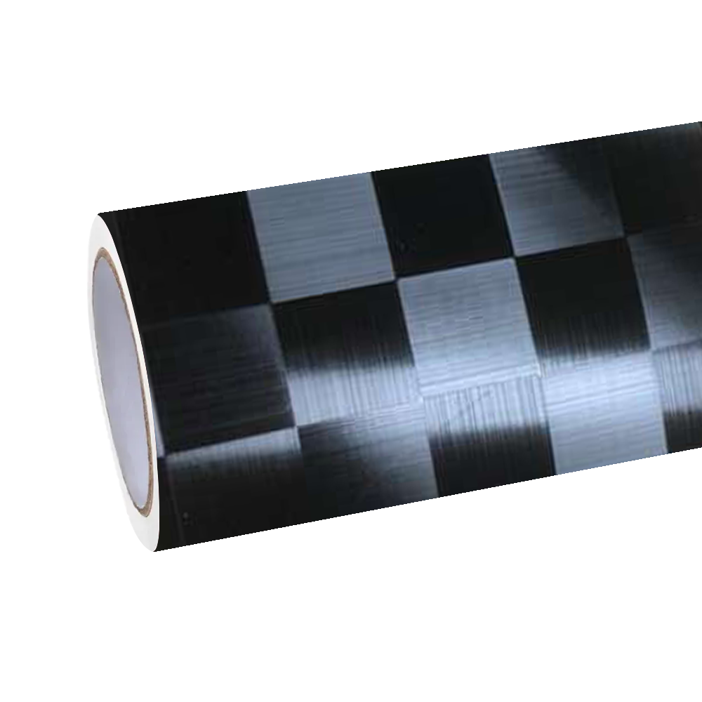 Matte Square Black Carbon Fiber Car Vinyl Wrap PET