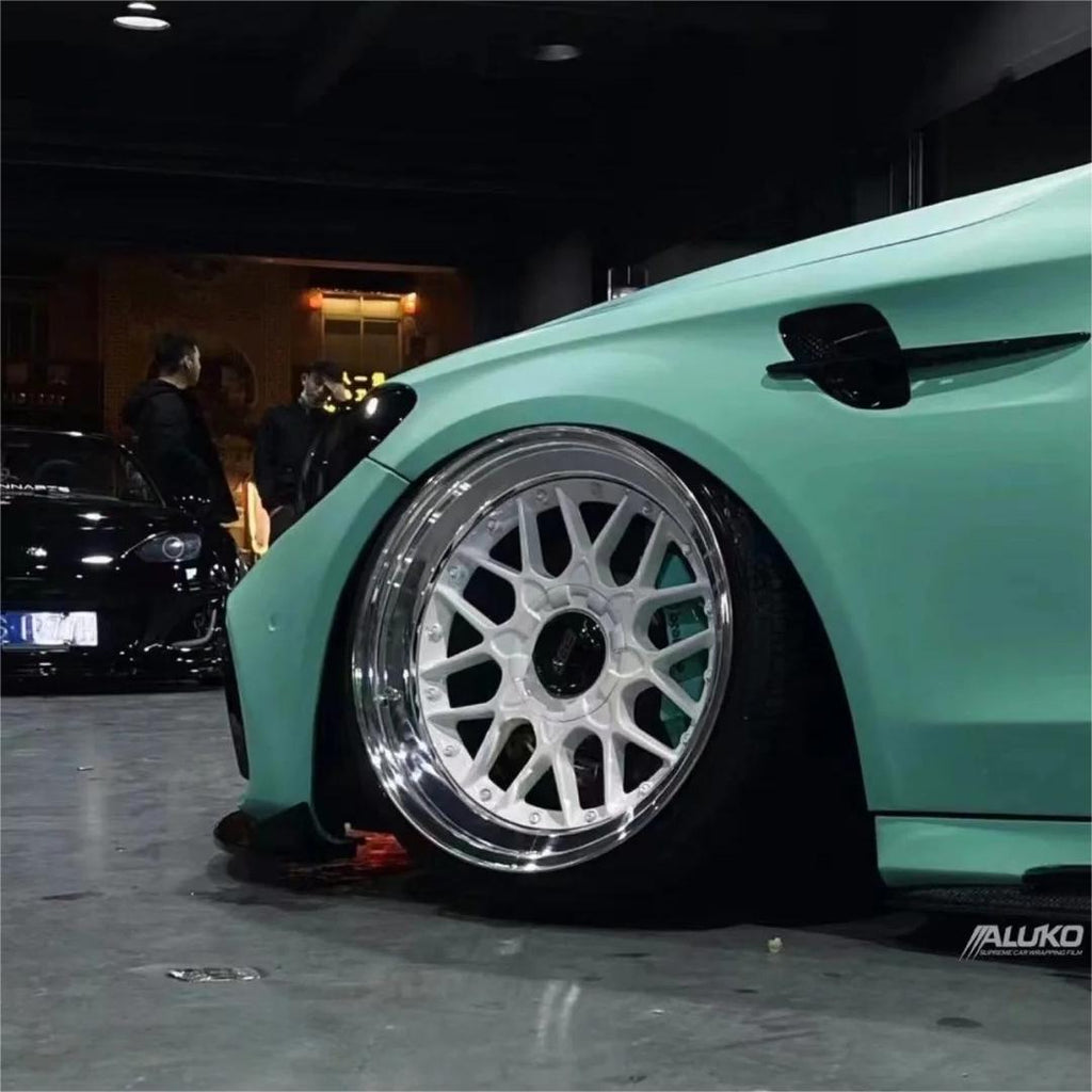 Matte Ultimate Flat Tiffany Blue Car Vinyl Wrap product image 6 - Veloro matte vinyl wrap