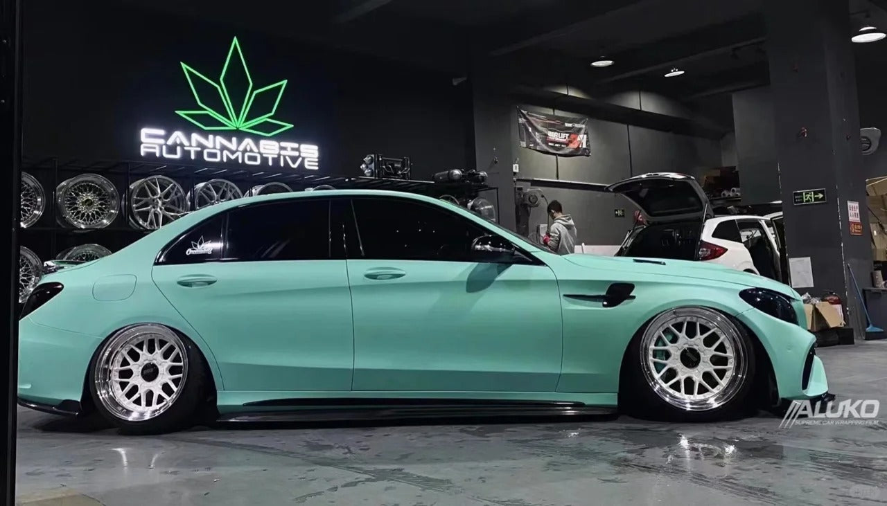 Matte Ultimate Flat Tiffany Blue Car Vinyl Wrap product image 8 - Veloro matte vinyl wrap