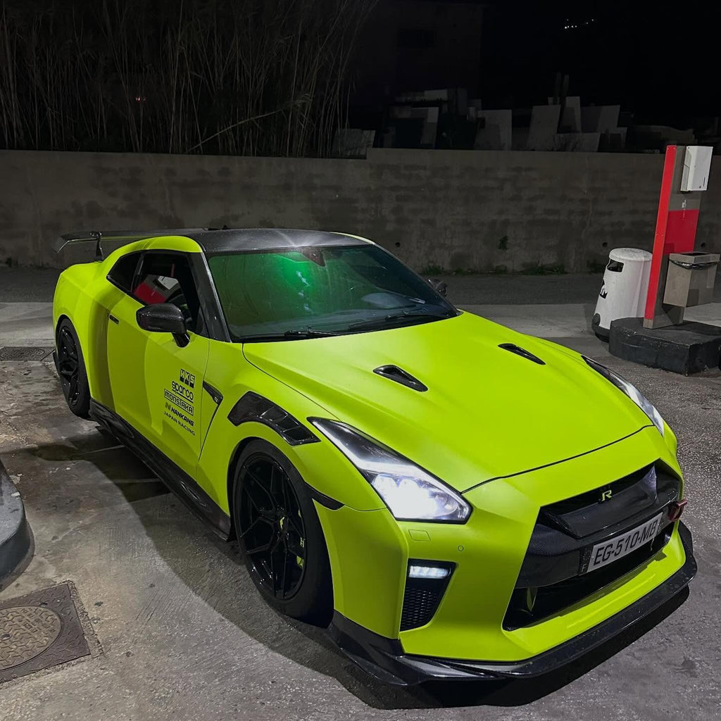 Matte Ultimate Flat Fluorescent Yellow Car Vinyl Wrap PET product image 3 - Veloro matte vinyl wrap