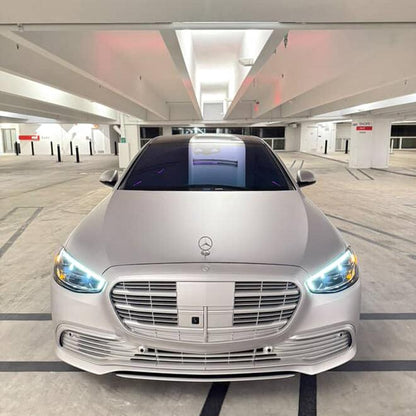 Matte Ultimate Flat Silver Car Vinyl Wrap PET product image 2 - Veloro matte vinyl wrap