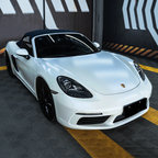 Matte Metallic Pearl White Car Vinyl Wrap PET product image 2 - Veloro matte vinyl wrap