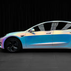 Matte White Holographic Chrome Car Vinyl Wrap product image 6 - Veloro chrome vinyl wrap