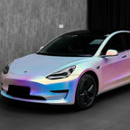 Matte White Holographic Chrome Car Vinyl Wrap product image 3 - Veloro chrome vinyl wrap
