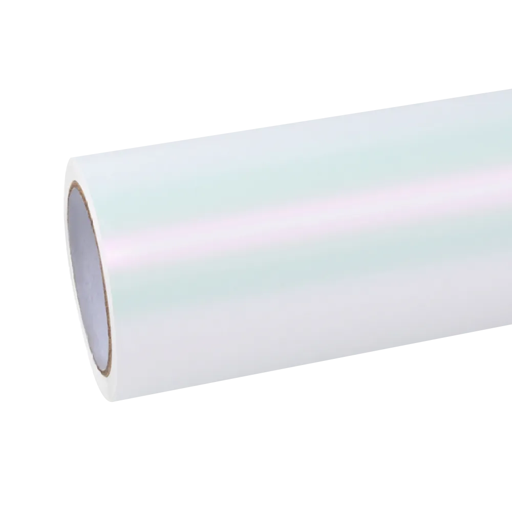 Matte Metallic Chameleon Pink White Car Vinyl Wrap